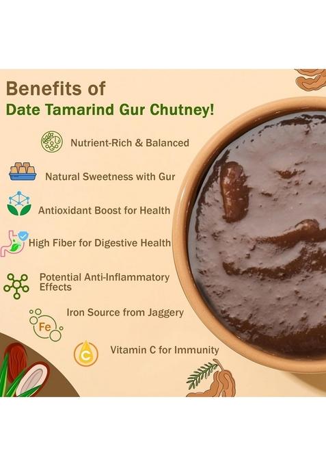Dhampure Speciality Tamarind Date Chutney 400Grams | Imli Chuhara Khatti