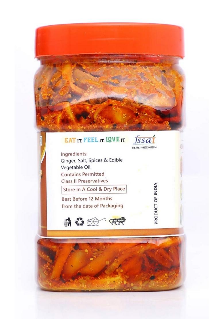 Natural Hub Homemade Ginger Pickle Tasty And Spicy 1 Kg