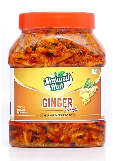 Natural Hub Homemade Ginger Pickle Tasty And Spicy 1 Kg