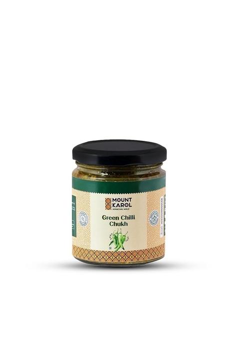 Mount Karol Green Chilli Chukh Handcrafted With Fresh Chillies Aromatic Spices Authentic Himachali Spicy Condiment 200 Gram