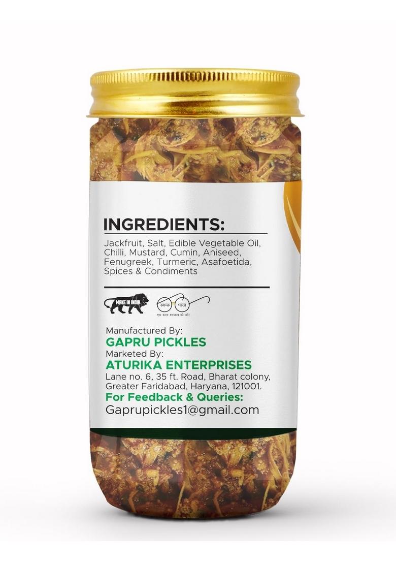 Gapru Pickle Mother Special Jackfruit Homemade Fresh Kathal Ka Aachar 400G | Organic North Indian Healthy Traditional Home Made Achaar