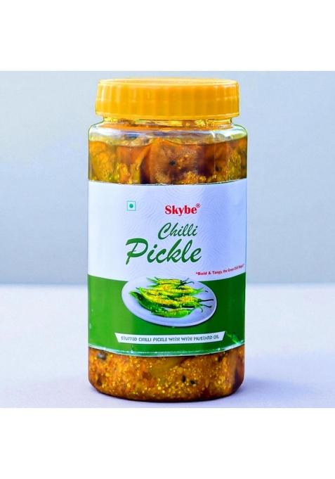 Skybe Green Chilli Pickle 500G Spicy Aroma With Fresh Tangy Natural Heat Blend