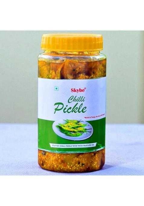 Skybe Green Chilli Pickle 500G – Rich Heat With Strong Tanginess For Bold Taste