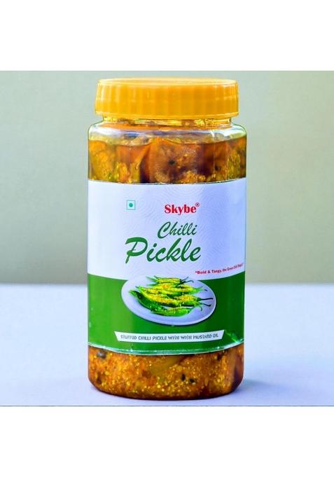 Skybe Green Chilli Pickle 500G – Rich Tangy Kick Layered With Warm Traditional Spices