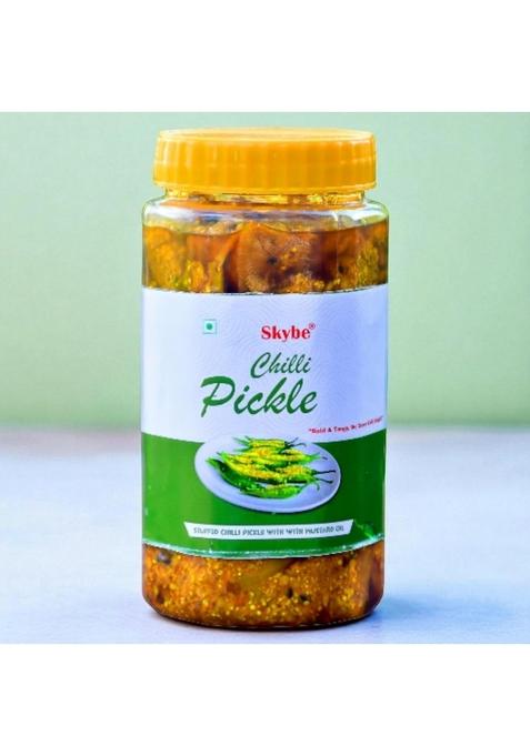 Skybe Green Chilli Pickle 500G – Elite Tangy Heat Infused With Pure Fire For An Unmatched Premium Taste