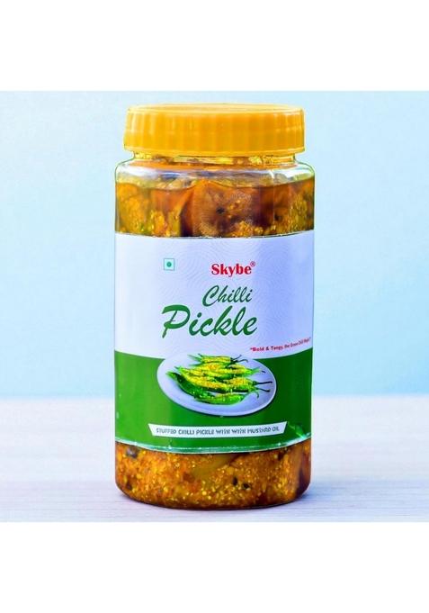 Skybe Green Chilli Pickle 500G – Premium Tangy Burst Crafted With Authentic Heat For A Smooth Gourmet Flavor