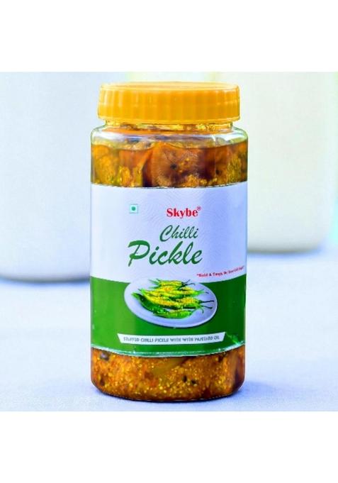 Skybe Green Chilli Pickle 500G – Dynamic Tangy Spice Wrapped In Warm Aromas Giving A Powerful And Pleasing Taste Hit