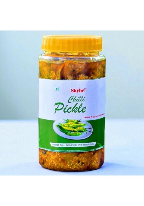 Skybe Green Chilli Pickle 500G – Royal Tangy Burst Engineered With Heritage Spices Delivering A Strong And Remarkable Flavor