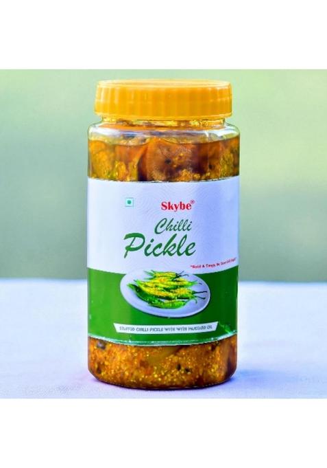 Skybe Green Chilli Pickle 500G – Classic Spicy Tang Mixed With Pure Aromatic Heat Delivering A Strong Premium Taste