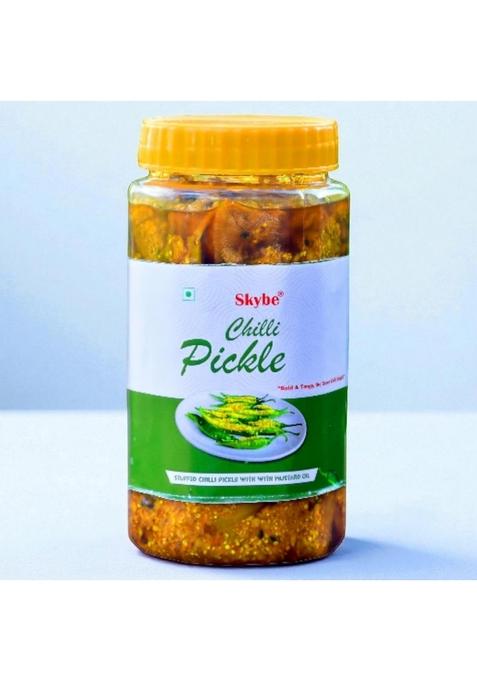 Skybe Green Chilli Pickle 500G – Smooth Tangy Heat With Classic Spice Warmth To Offer An Elegant And Premium Taste Punch