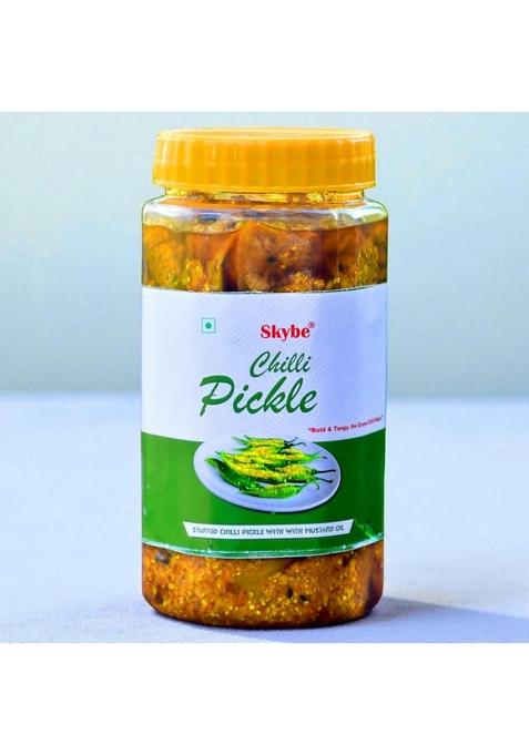 Skybe Green Chilli Pickle 500G – Crafted For The Bold Blending Fiery Fresh Chillies Authentic Spices And Golden Oil To Deliver India’S Tangy Heritage Perfection