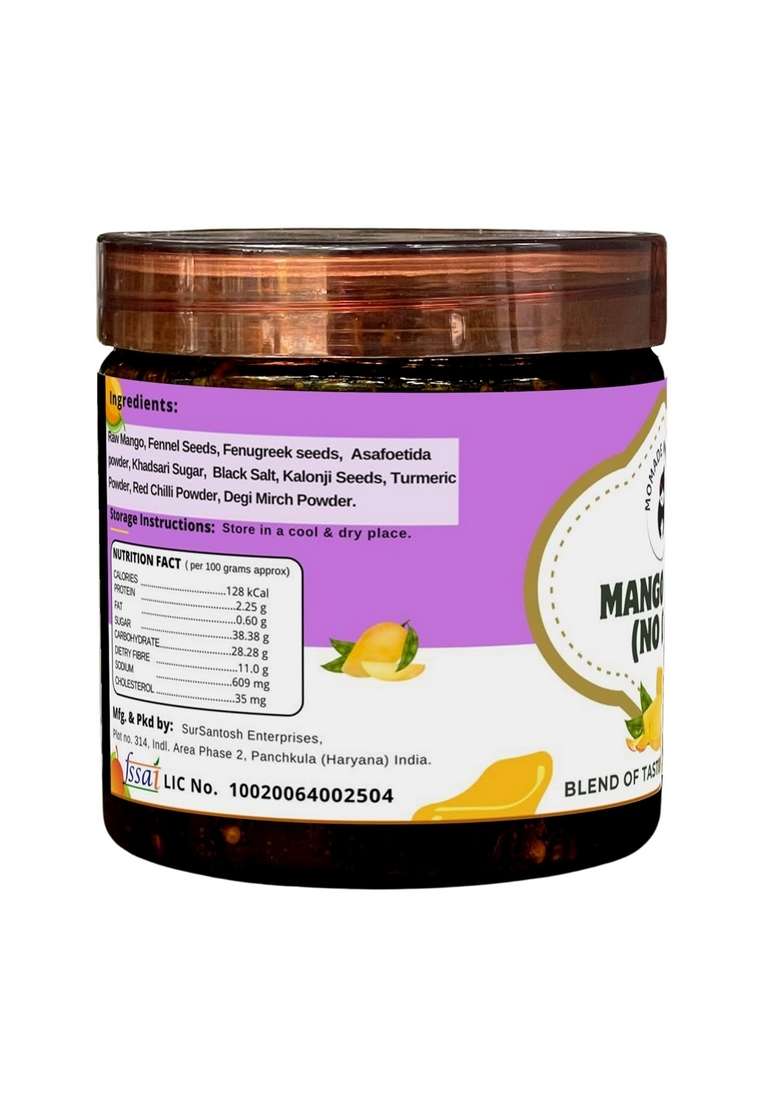 Momade Miracles Mango Aam Ka Achar Pickle Without Oil 800 Gm Traditional Indian Homemade With Hing Sweet Tangy | Dry Sukha Achaar Made Organic Methods Preservative Free - Indya
