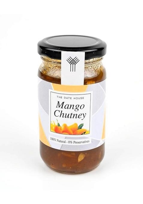 The Date House Mango Chutney | Sweet And Sour Aam Ki No Artificial Preservatives Or Flavors 100 Plastic Free Packaging Mouth Watering 225 Gm Pack Of 1