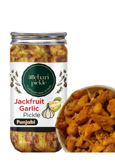Achari Pickles Punjabi Kathal Lehsun Ka Achar I Homemade Tasty Pickle 400 Gm Jackfruit Garlic Taste Bhi Health Organic