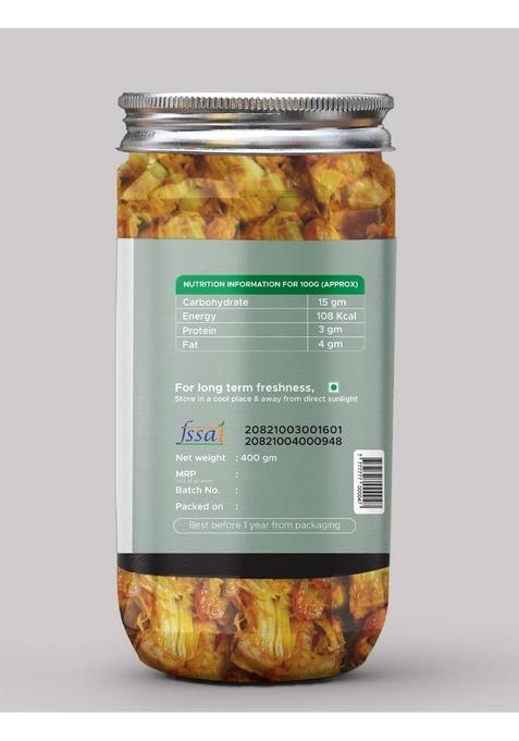 Achari Pickles Punjabi Kathal Lehsun Ka Achar I Homemade Tasty Pickle 400 Gm Jackfruit Garlic Taste Bhi Health Organic