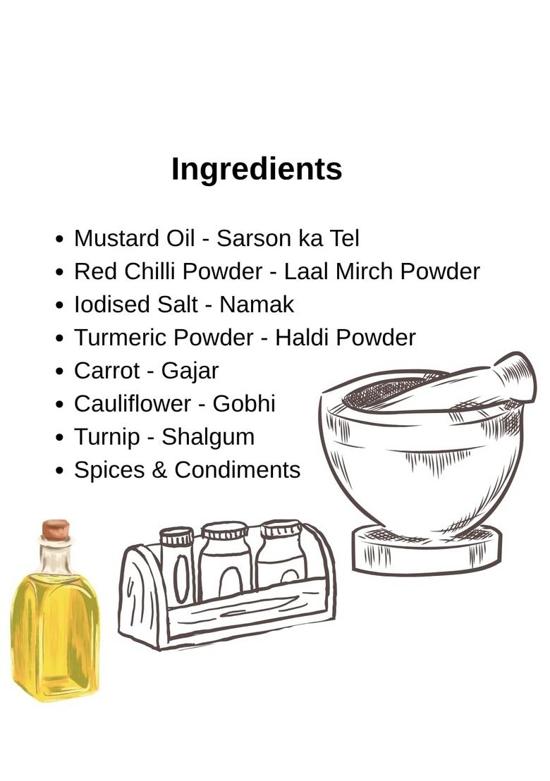 Gharse Store Try To Karo Gajar Gobhi Shalgum Ka Achaar | Carrot Cauliflower Turnip Mix Pickle Tangy 350Gm