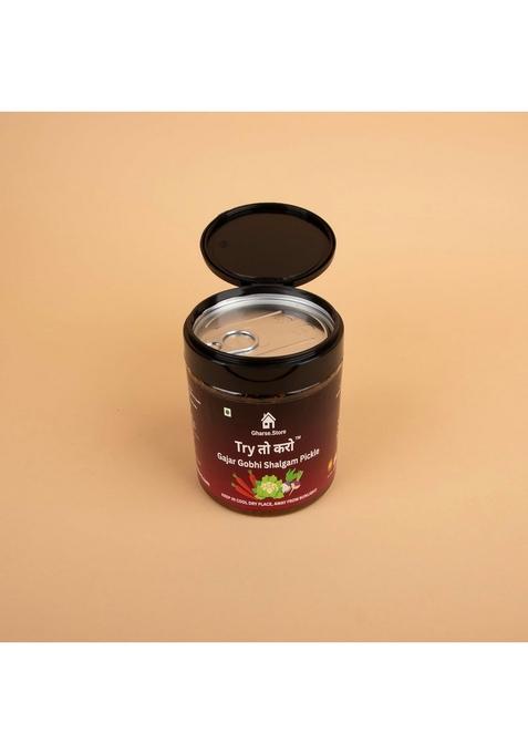 Gharse Store Try To Karo Gajar Gobhi Shalgum Ka Achaar | Carrot Cauliflower Turnip Mix Pickle Tangy 350Gm