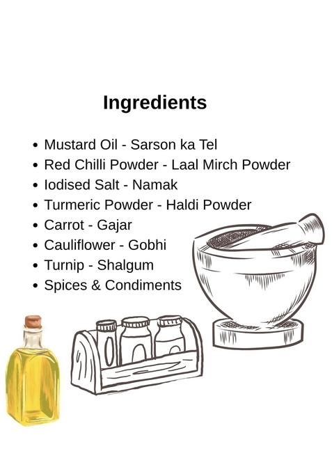 Gharse Store Try To Karo Gajar Gobhi Shalgum Ka Achaar | Carrot Cauliflower Turnip Mix Pickle Tangy 350Gm