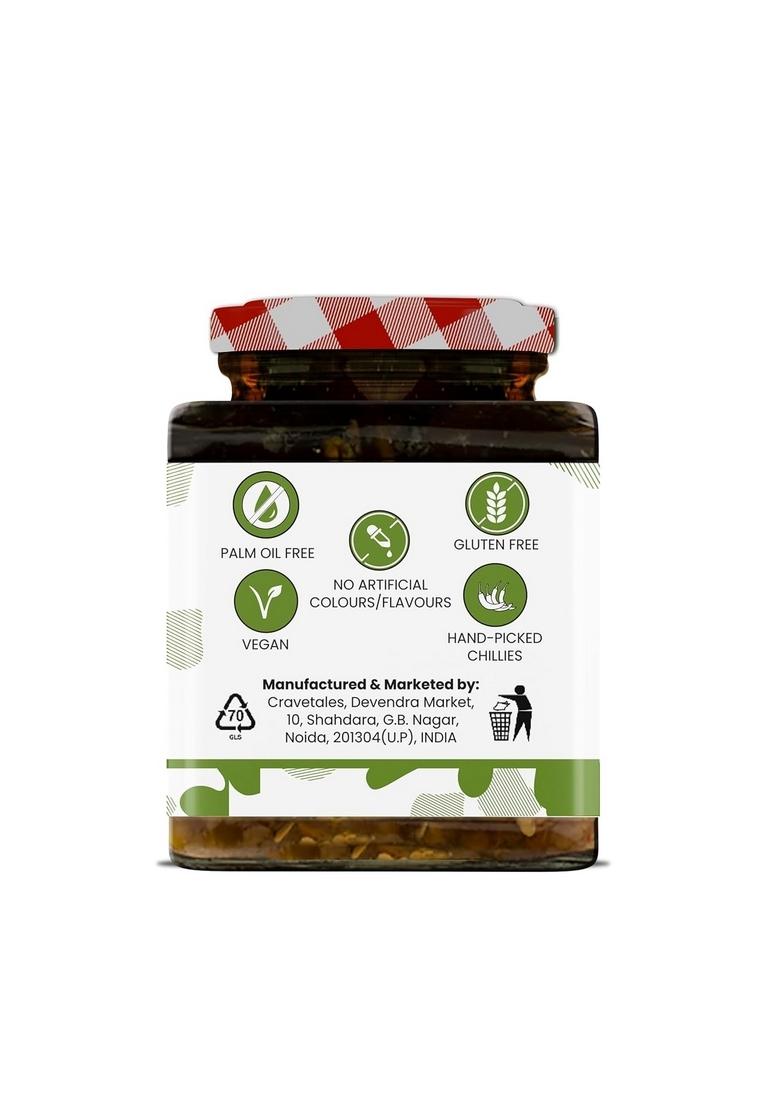 Cravetales Chilli Pickle 250G 100 Natural Homemade Tasty Healthy No Artificial Color Flavor Palm Oil Free