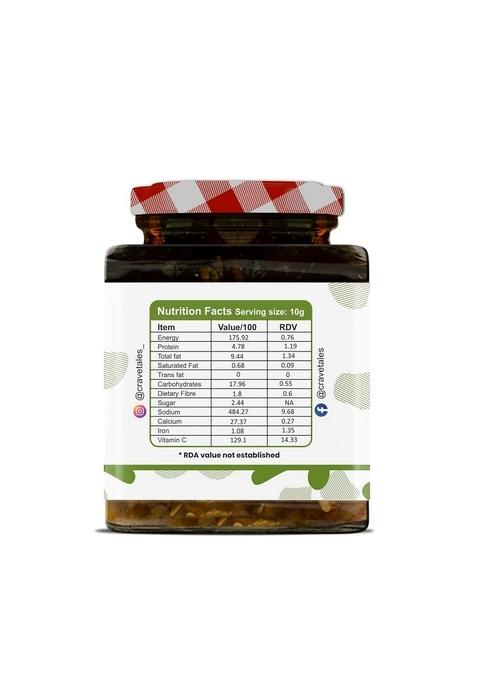 Cravetales Chilli Pickle 250G 100 Natural Homemade Tasty Healthy No Artificial Color Flavor Palm Oil Free