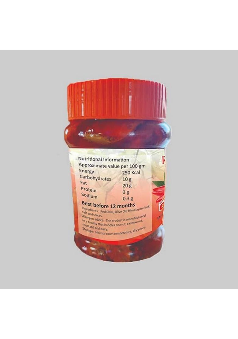 Mealsumm Red Chilli Pickle In Olive Oil Low Sodium 200 Gm