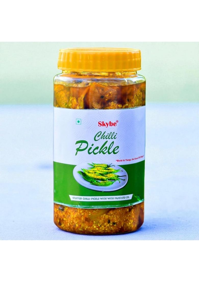 Skybe Green Chilli Pickle 500G – Rich Tangy Heat Crafted With Deep Spice Tones For A Perfect Premium Flavor Outcome