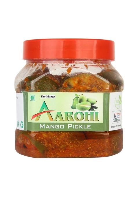 Aarohi Pure Organic Dry Mango Pickle Less Oil Home Made Aam Ka Aachar 500Gms