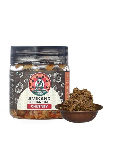 Grameen Chator Jimikand Suran Oal Chutney 100G Pack Of 1 | Authentic Indian Traditional Spiced Made With Grated Elephant Foot Yam |100 Natural Handmade Ready To Eat