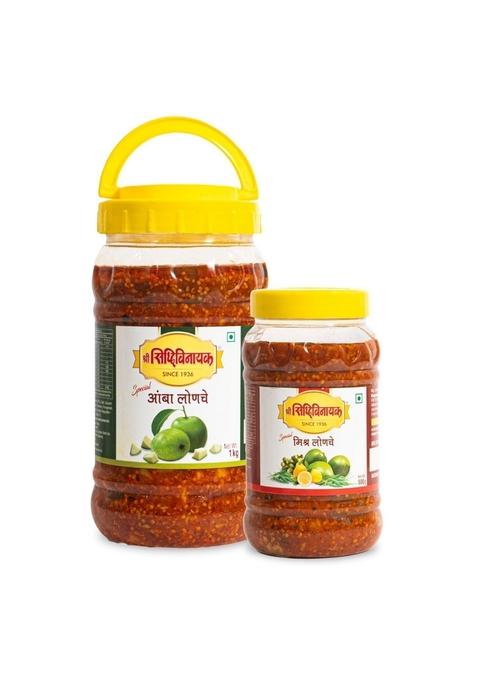 Shree Siddhivinayak Mango Pickle 1 Kg Mixed 500 G Combo Pack | Traditional Aam Ka Achaar Mix Achar Authentic Indian Taste Of 2