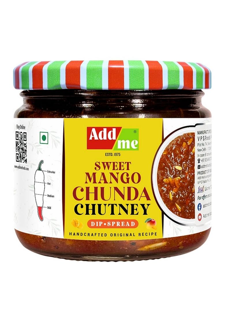 Add Me Sweet Mango Chutney With Jeera 350G Chundo Khatta Meetha Without Oil Chunda Pickle Jam Preserve In Spices Indian Dip And Spread Glass Pack