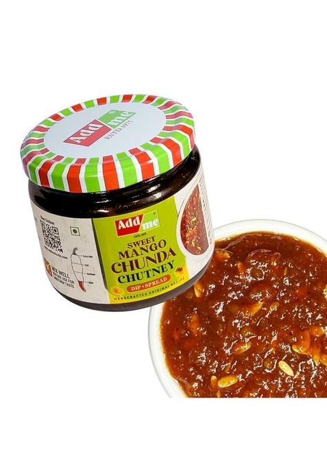 Add Me Sweet Mango Chutney With Jeera 350G Chundo Khatta Meetha Without Oil Chunda Pickle Jam Preserve In Spices Indian Dip And Spread Glass Pack
