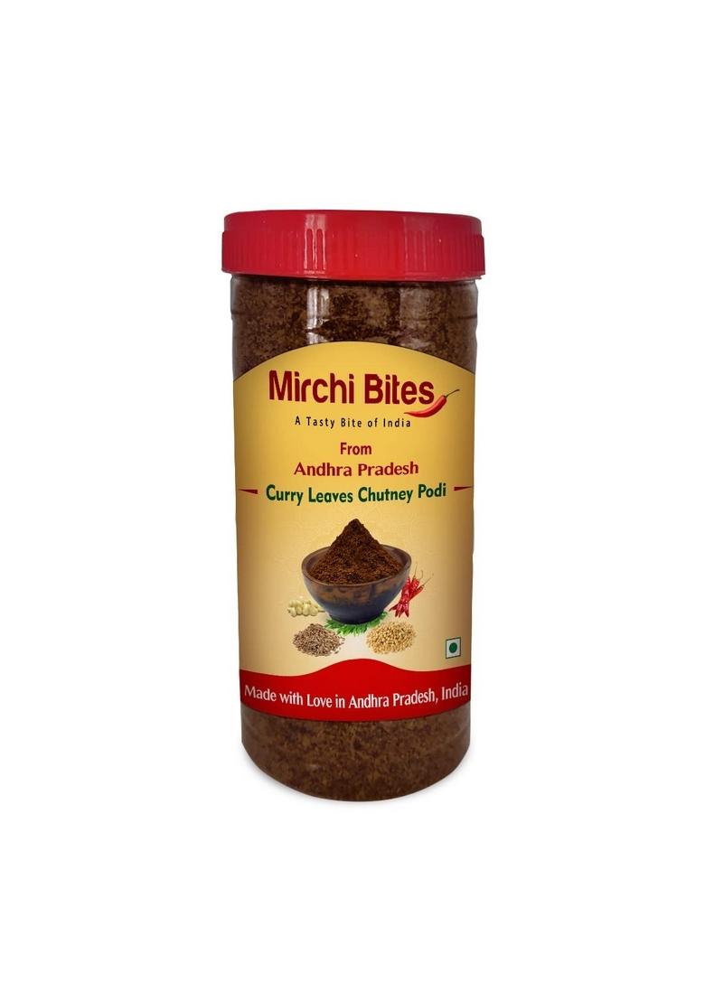 Mirchi Bites Andhra Curry Leaves Chutney Podi | Karivepaku Authentic Product From Pradesh