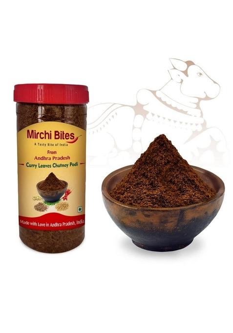 Mirchi Bites Andhra Curry Leaves Chutney Podi | Karivepaku Authentic Product From Pradesh