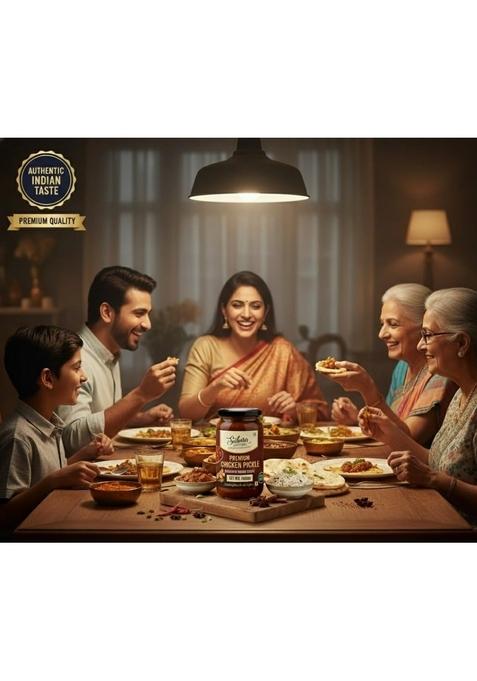Sabora Kitchen Premium Chicken Pickle Authentic Indian Recipe Handcrafted With Select Spices 180 Gm Glass Bottle