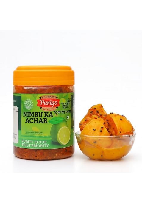 Purigo Nimbu Khata – Traditional Spiced Lemon Achar With A Zesty And Tangy Taste For An Authentic Culinary Experience 400 Gram