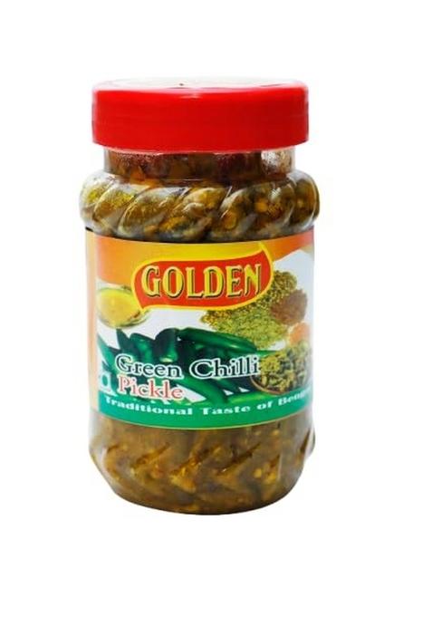 Golden Chilli Pickle – Hot Spicy Green Infused With Indian Spices 200Gm