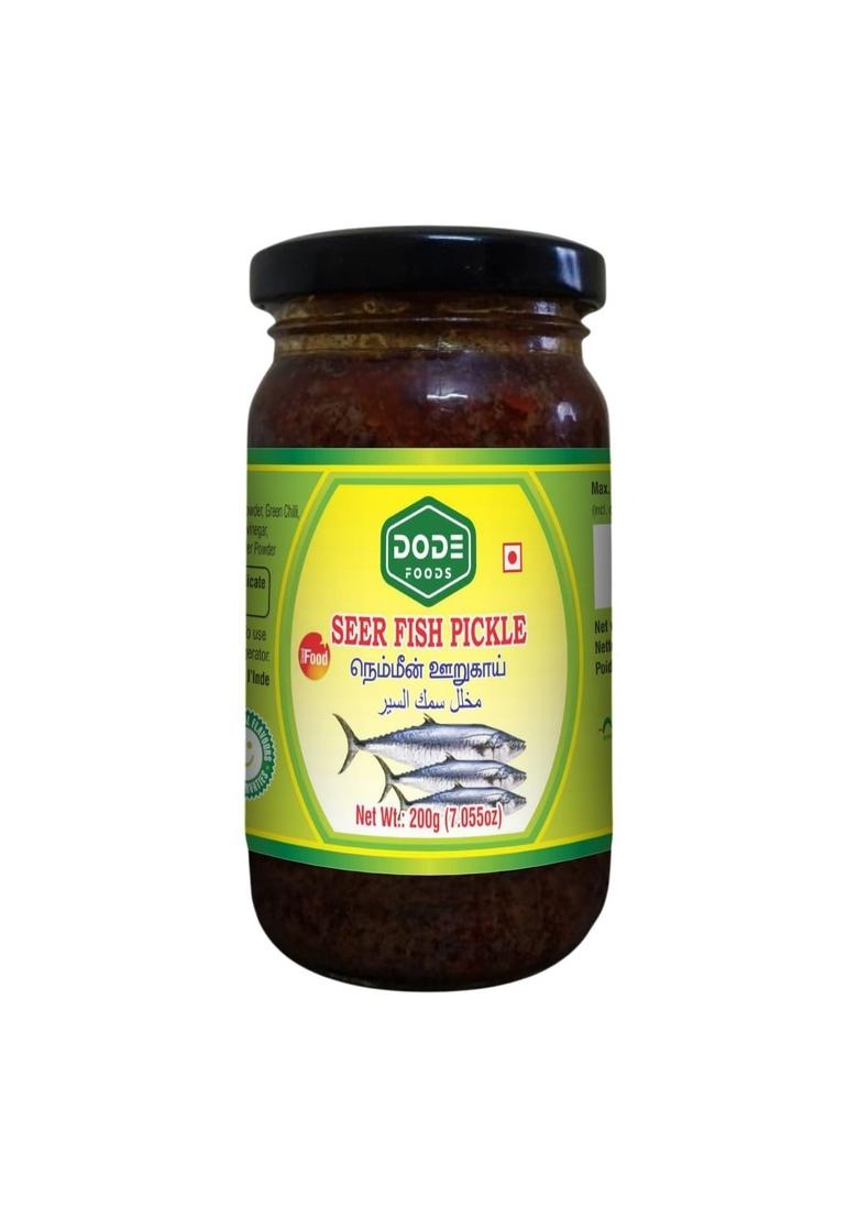 Dode Foods Seer Fish Pickle | Authentic South Indian Seafood Spicy Tangy Flavor Traditional Homemade Style Condiment For Meals Net Wt 200G 7 05 Oz