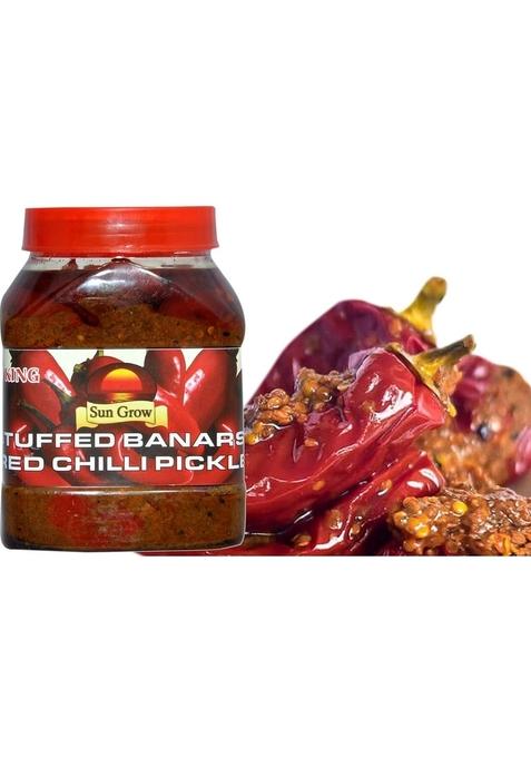 Sun Grow Homemade Stuffed Banarasi Red Chilli Pickle ||Traditional Flavor Tasty Spicy || 1Kg