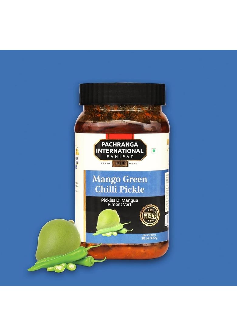 Achar Pachranga Pachranga'S Mango Green Chilli Pickle 800Gm | International Inc Aam Aur Hari Mirch Ka Achaar Deliciousness In Every Bite Spicy Tangy Savoury Zero Artificial Colours Traditional Recipe