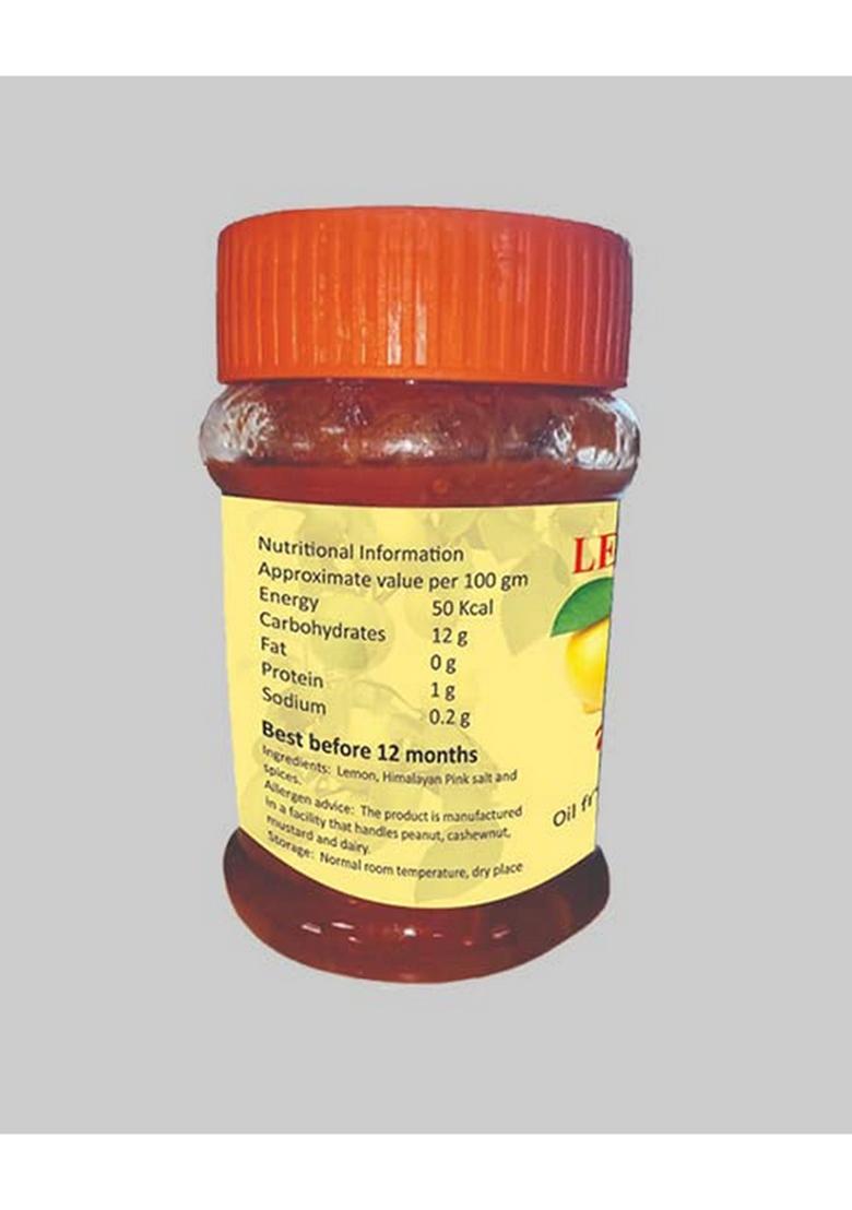 Mealsumm Lemon Pickle Oil Free Low Sodium Pack Of 2 400 Gm