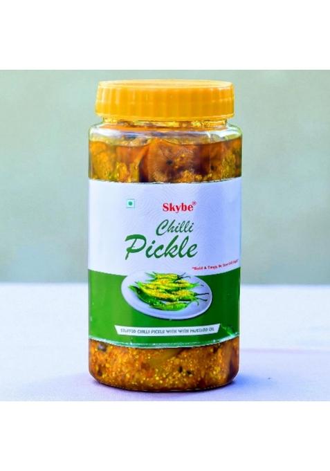 Skybe Green Chilli Pickle 500G – Dynamic Spicy Tang Infused With Pure Aromatic Herbs Delivering A True Taste Of India