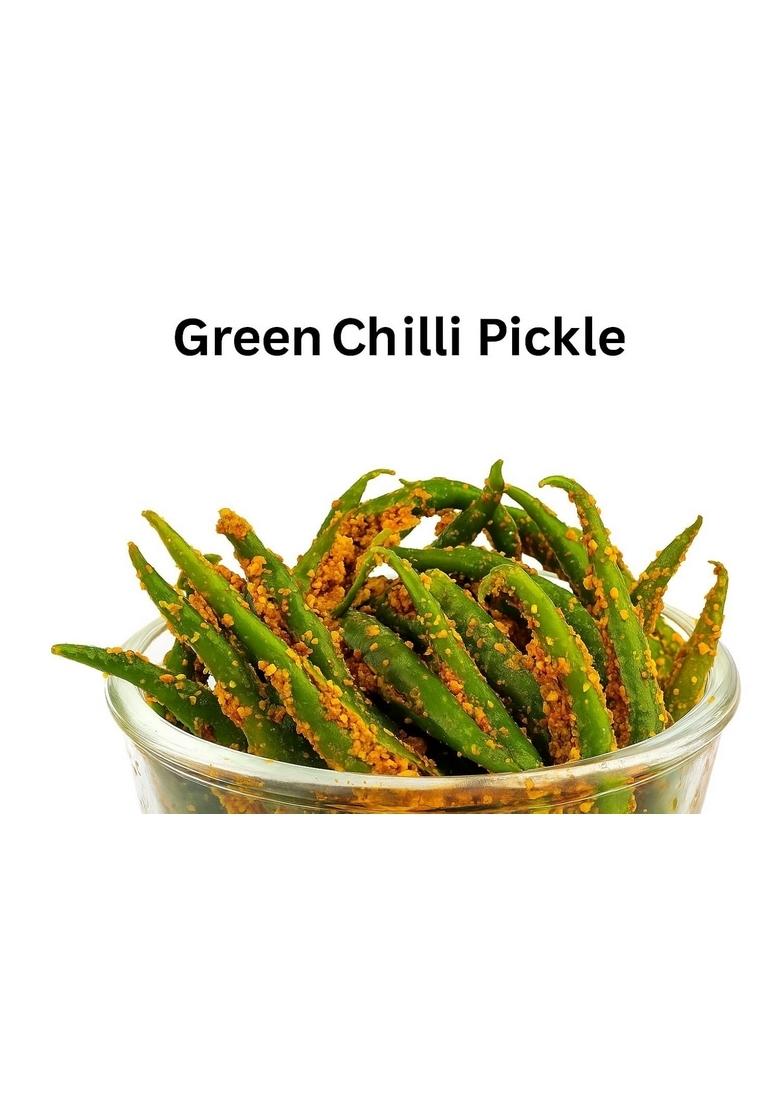 Skybe Green Chilli Pickle 500G – Authentic Heat Mixed With Zesty Tanginess To Deliver A Perfect Gourmet Taste Blend