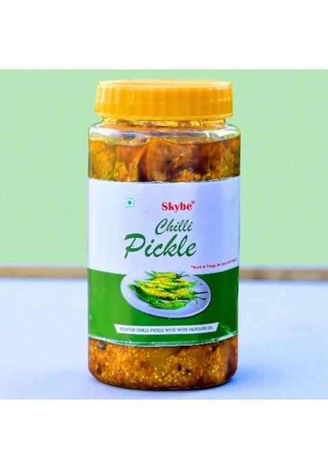 Skybe Green Chilli Pickle 500G – Royal Zesty Heat Wrapped With Authentic Spice Aroma Delivering An Elevated Taste Feel