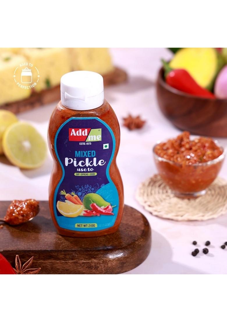 Add Me Mixed Pickle Achar 210G Khatti Meethi Sonth Chutney 240G Mix Pani Puri Bhelpuri Samosa Chatni | Authentic Indian Condiment Duo For Chaat And Snacks Vegan Gluten Free