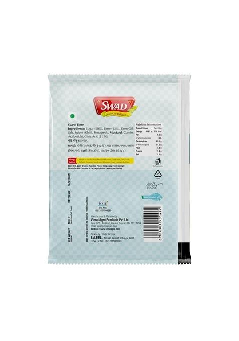 Swad Delicious Traditional Sweet Lime Chutney And Sour Lemon Chatni Khatti Meethi Nimbo Slices 40Gm Pack Of 50