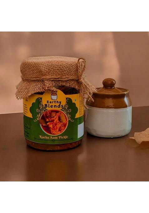 Sweedesi Earthy Blends Mango Pickle In Jar 400G | Aam Ka Achar Made Mustard Oil Authentic And Traditional Flavours No Added Preservatives Additives Spicy Tangy 100 Handmade Shark Tank India Brand