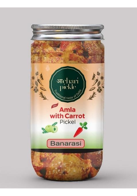 Achari Pickles Amla With Carrot Mix Pickle Banarasi 400 Gm Ghar Ka Achar