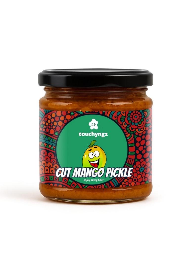 Touchyngz Cut Mango Pickle | Tangy Spicy Traditional Indian With Raw Red Chilli Sesame Oil Vegetarian No Preservatives