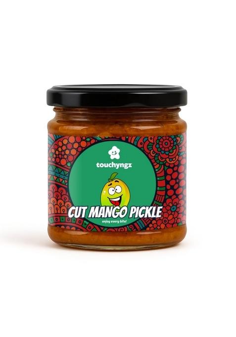 Touchyngz Cut Mango Pickle | Tangy Spicy Traditional Indian With Raw Red Chilli Sesame Oil Vegetarian No Preservatives