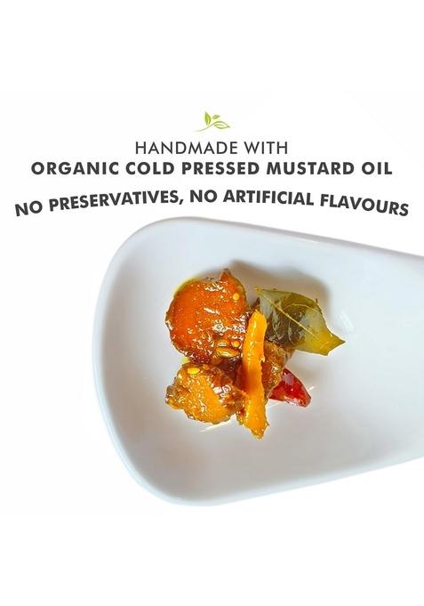 Langha Valley Combo Of Homemade Raw Turmeric Pickle Haldi Ka Achar Handmade In Organic Mustard Oil Preservative Free No Added Colors Or Flavors Sun Dried Matured Glass Jar With Wooden Spoon 180 Grams Pack 2